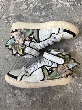 Pierre Hardy floral leather high tops